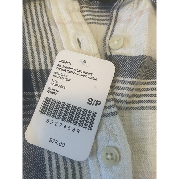 Roots All Seasons Relaxed Shirt Women’s Size Small Button Down Wind Chime New - Picture 5 of 7